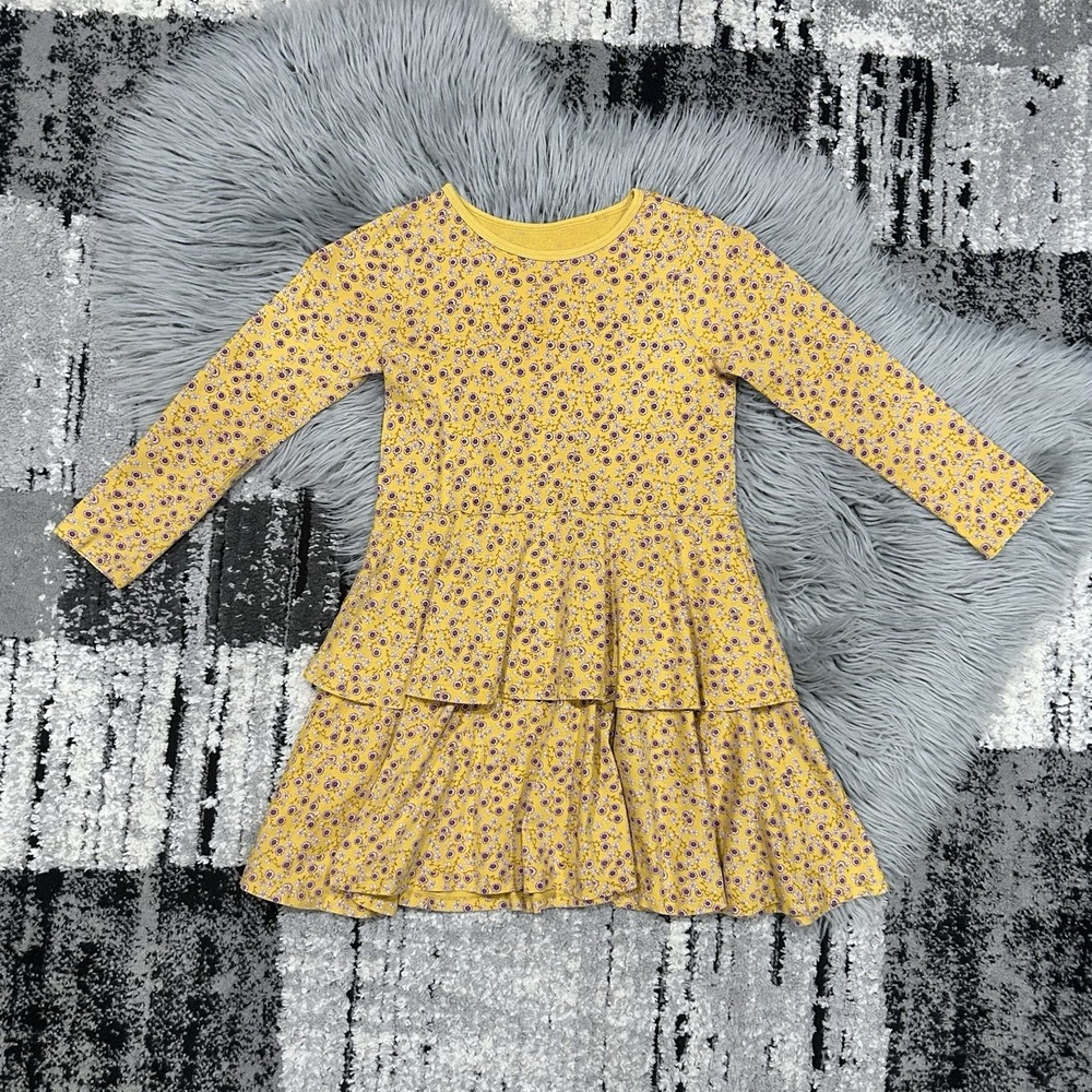 Tea Collection Girls Valley Of The Flower Tiered Peplum Dress Size 8